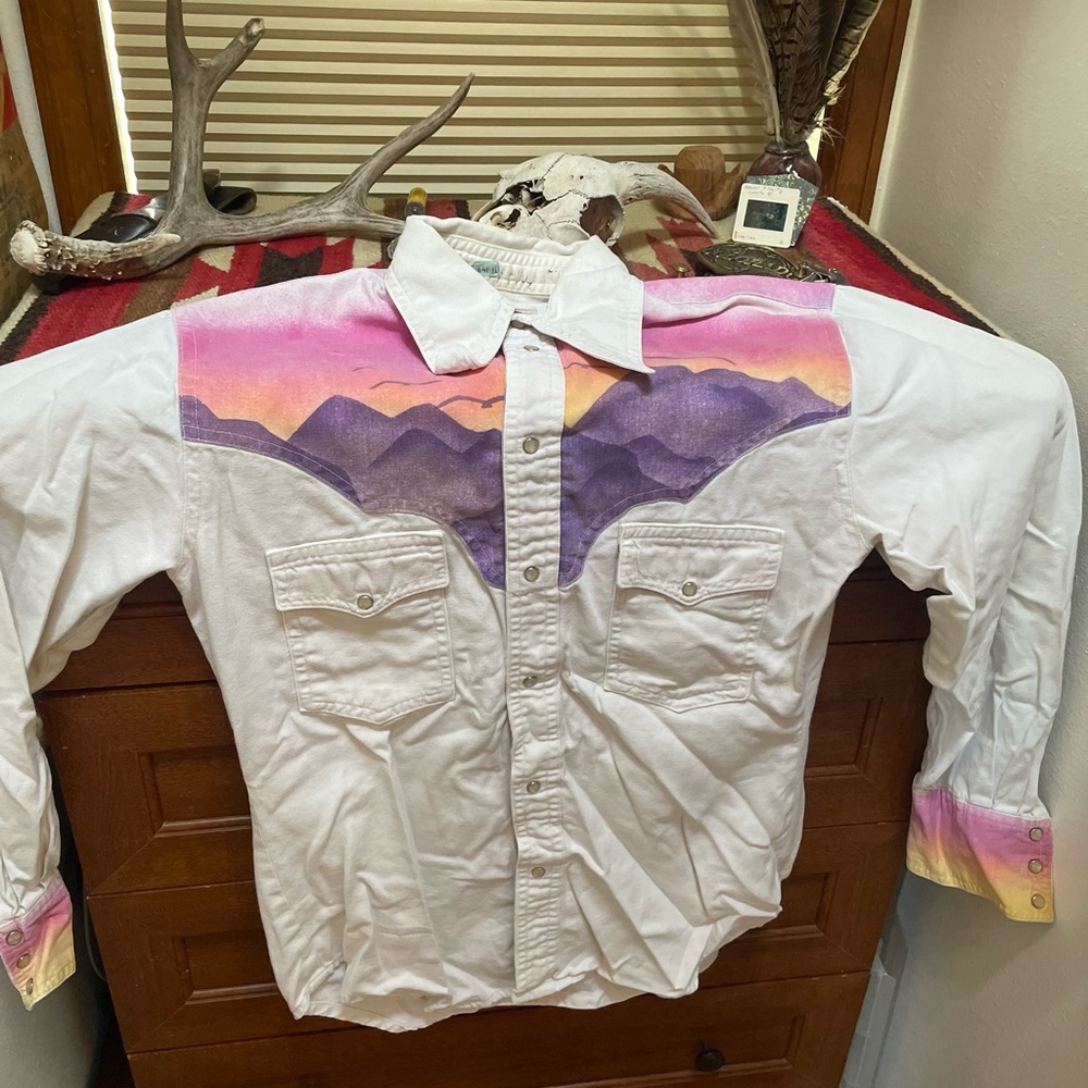 Vintage pearl snap western shirt